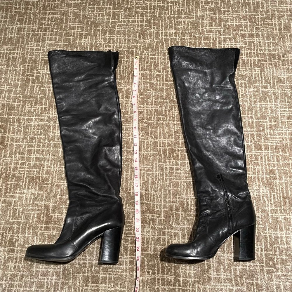 Prada Over the Knee Leather Boots - Picture 8 of 15